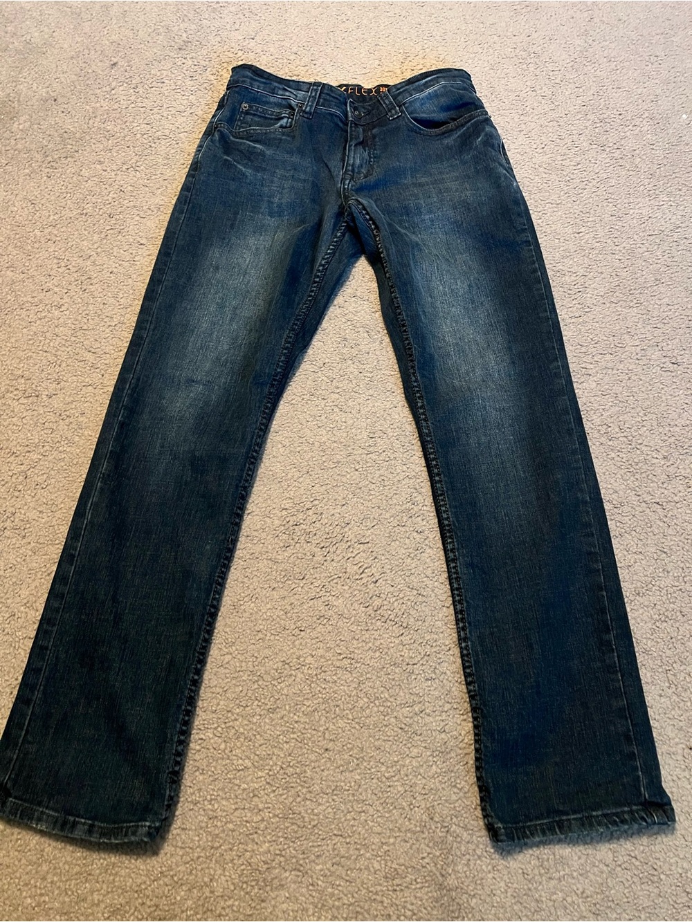 urban pipeline Men's Dark Blue Relaxed Straight Jeans